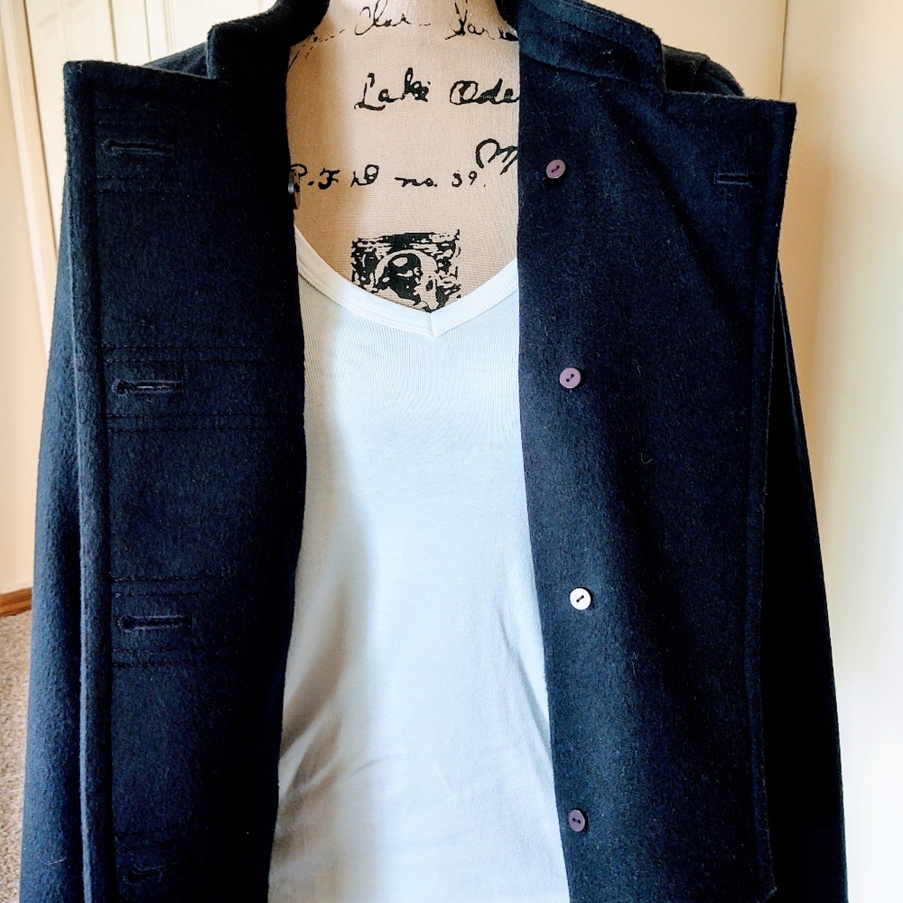 Anne Taylor Loft Navy Blue Wool Jacket - Picture 5 of 12